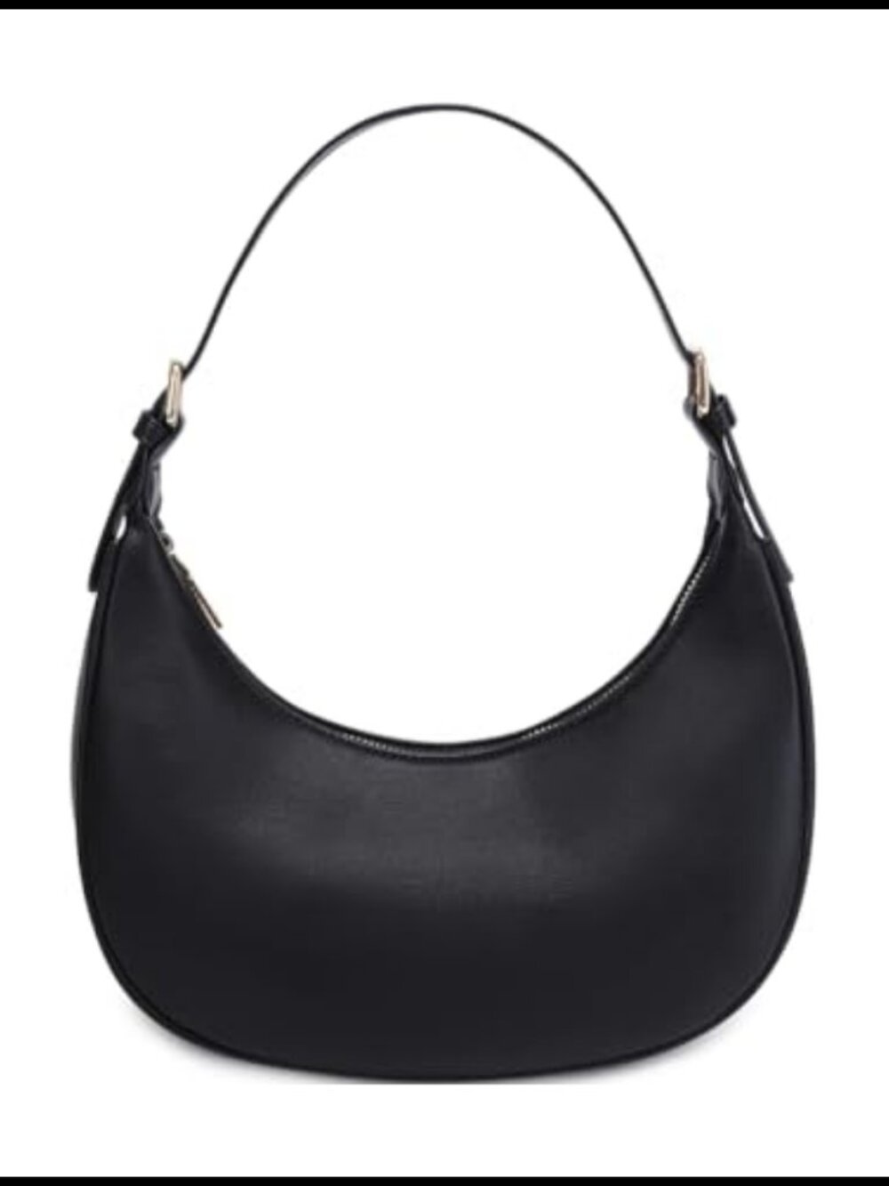 Small Crescent Faux Leather Underarm Shoulder Bag Trendy Hobo Handbag